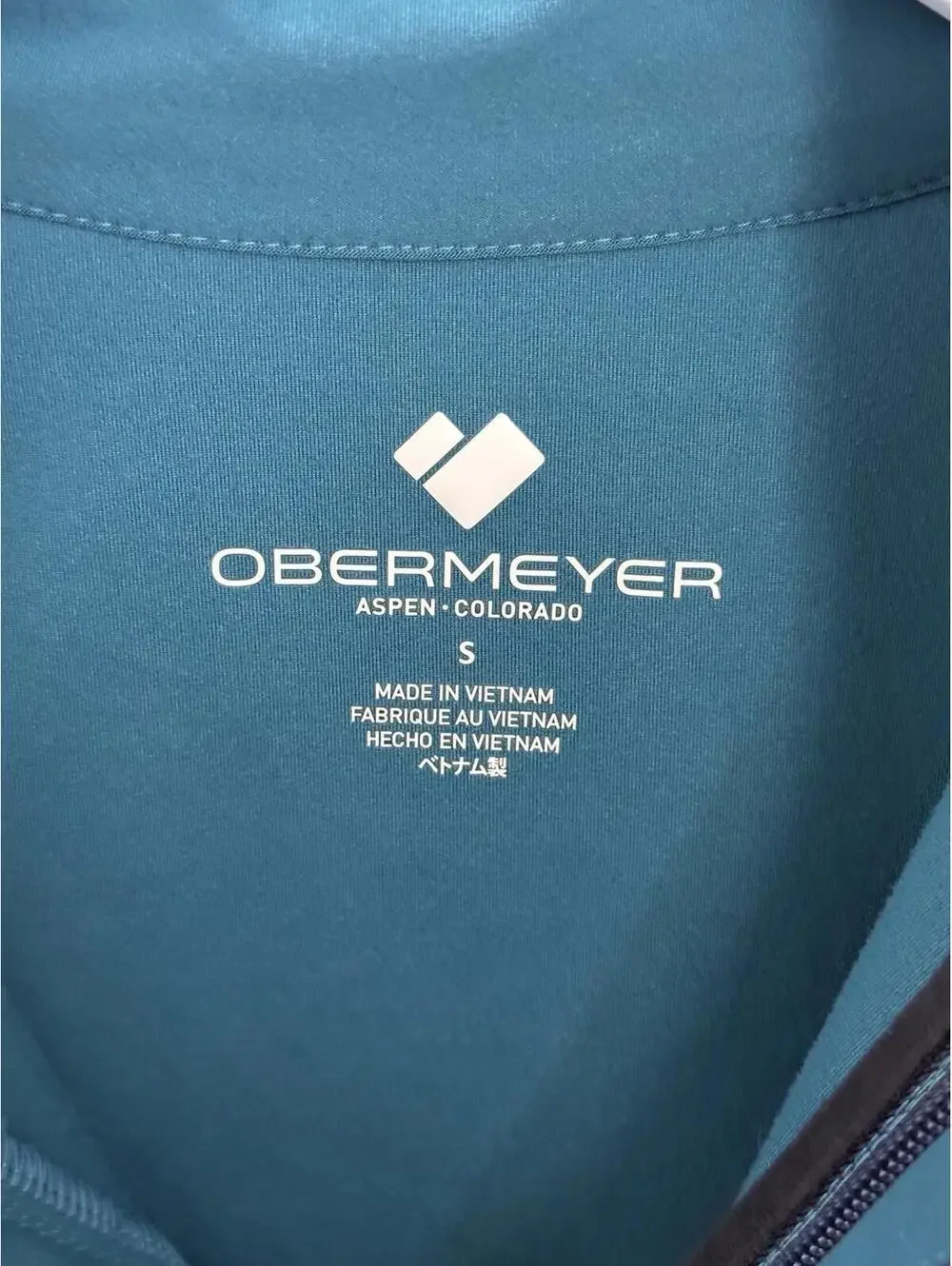 Obermeyer Flex 1/4 Quarter Zip Base Layer‎ Top Men's Teal Blue Agave Small S